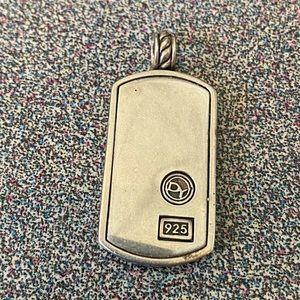 Mens silver David yurman pendant